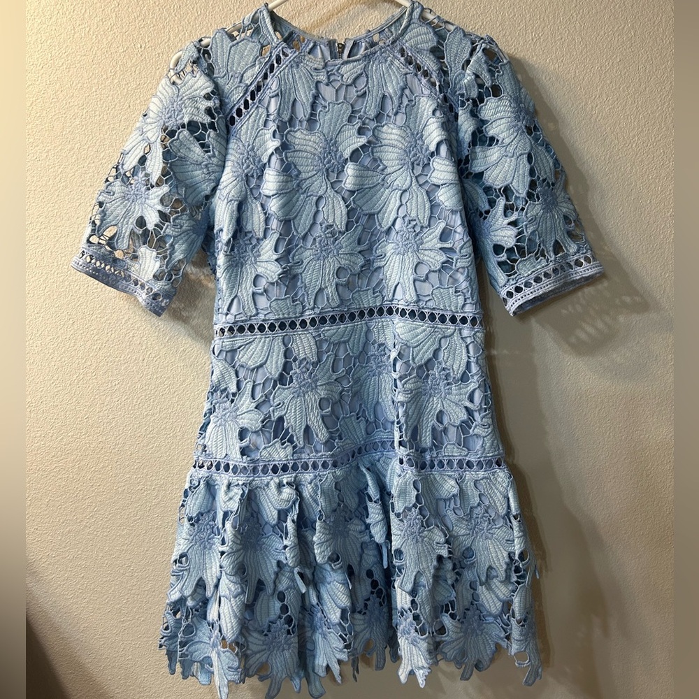 JUST ME blue crotchet dress